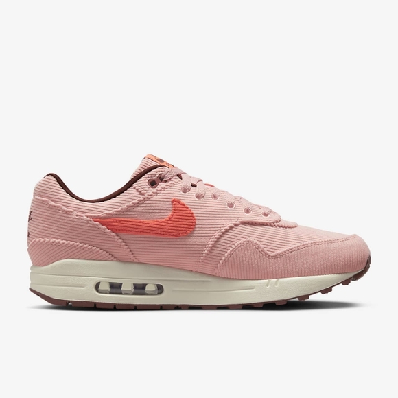 NIB: Nike Air Max 1 PRM 8M(9.5W) Coral Stardust/Oxen Brown/Sail/Bright Coral - Picture 2 of 11